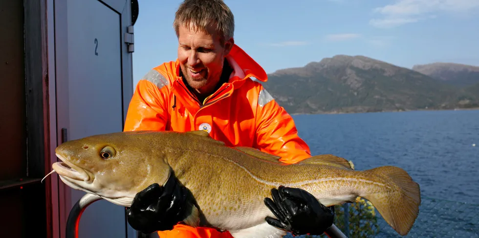 SATSER: Daglig leder Halvard Hovland i Havlandet Marin Yngel i Florø.