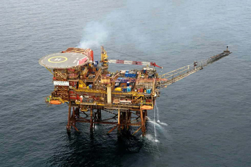 Flare problem: Repsol Sinopec's Auk platform in the UK North Sea