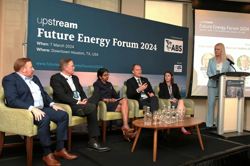 Panellists from Apache Corporation, Modec International, Hess, SBM Offshore and Talos Energy speak about sustainability strategies and offshore decarbonisation technologies at Upstream’s Future Energy Forum in Houston, in a discussion moderated by Upstream’s editor-in-chief Leia Parker.