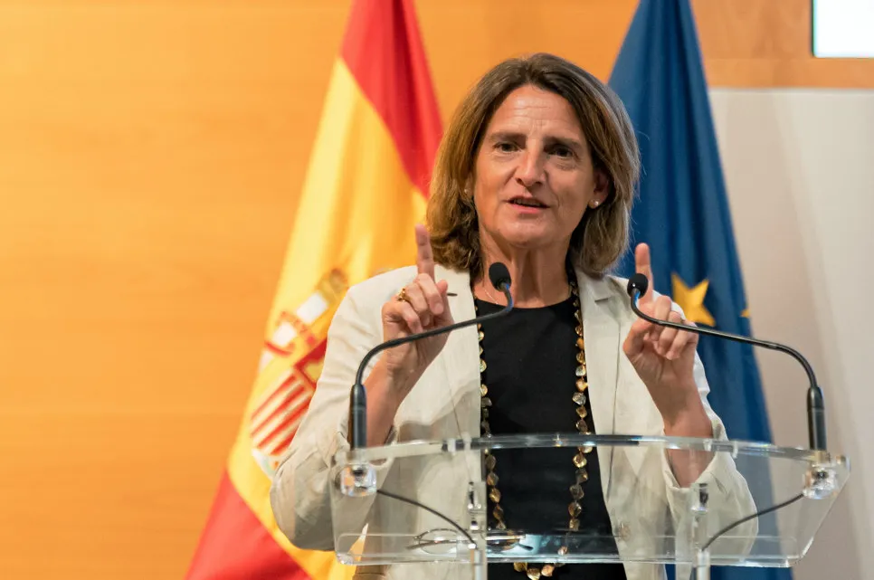 Spanish minister for ecological transition, Teresa Ribera, who will shortly be joining the European Commission.