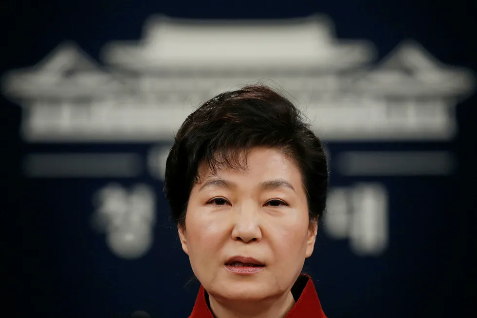 Sør-Koreas president Park Geun-hye her avbildet i presidentpalasset i fjor. Foto: Kim Hong-ji/AP/NTB Scanpix