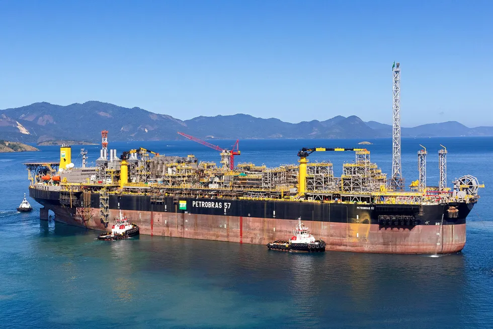 New survey: the P-57 FPSO is producing in the Parque das Baleias complex offshore Brazil