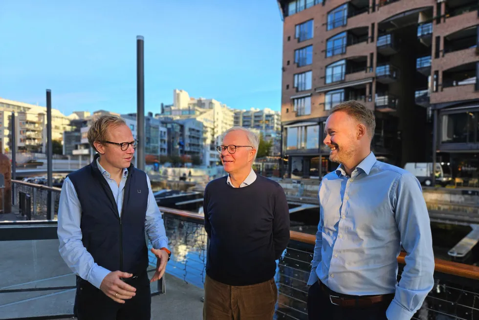 The Blue Future Holding team from left to right: Kristoffer Jordheim, Odd Magne Rodseth and Even Sandnes.