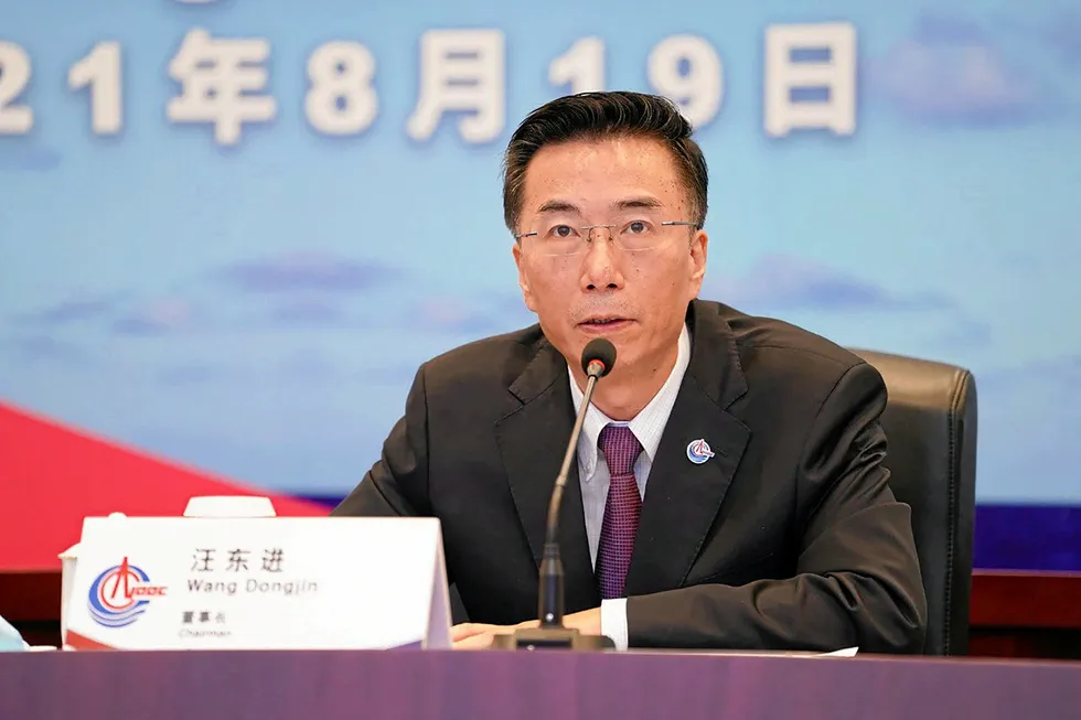 At the helm: CNOOC Ltd chairman Wang Dongjin