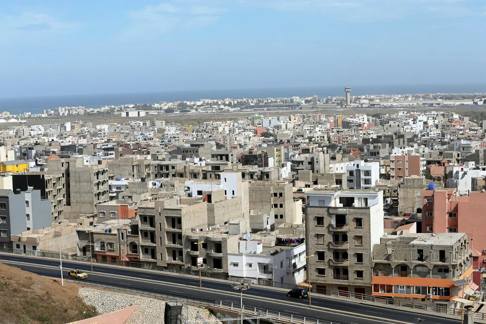Legal action: a view of Senegal's capital Dakar from a hill outside the city