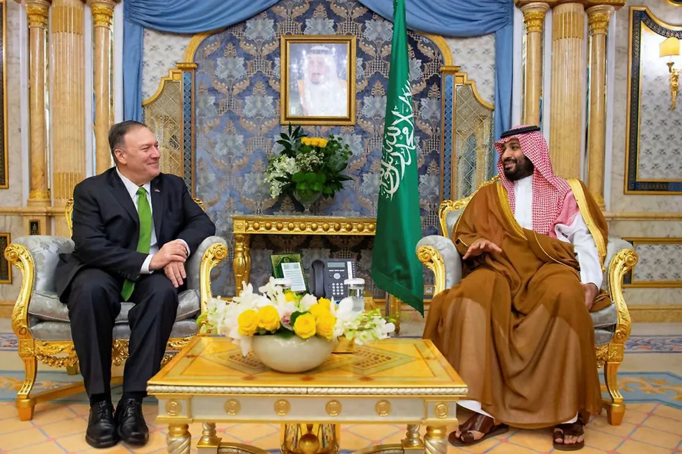 USAs utenriksminister Mike Pompeo møtte Saudi-Arabias kronprins Mohammed bin Salman i Jeddah onsdag.