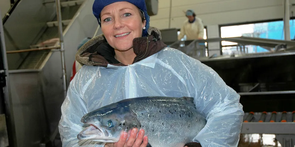 Lakseoppdretter og konsernsjef Line Ellingsen i Ellingsen Seafood.