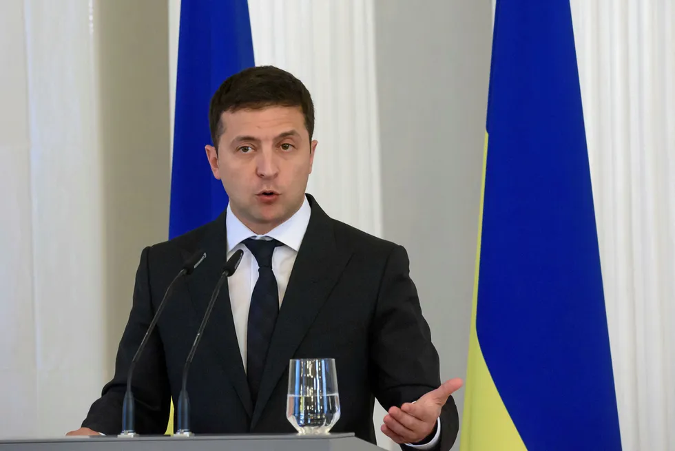 Framework: Ukraine's President Vladimir Zelensky