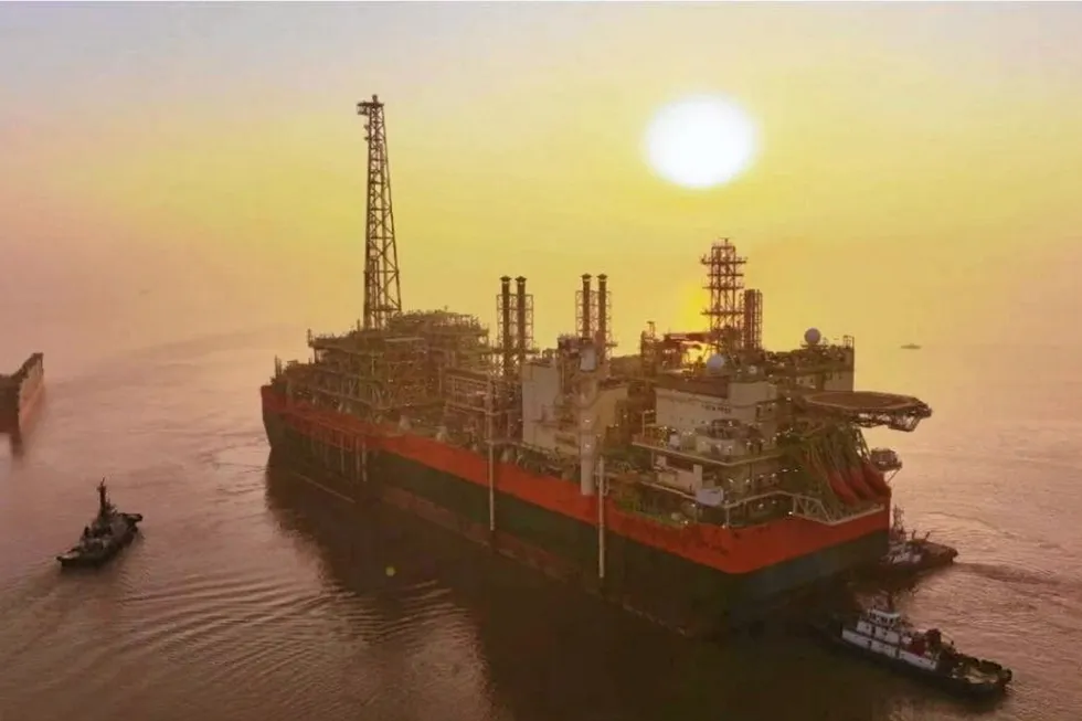 Preparations: the Tortue FPSO starting its last trial before sailaway in early 2023.