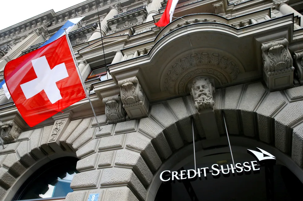 Credit Suisses hovedkvarter på Paradeplatz i Zürich.