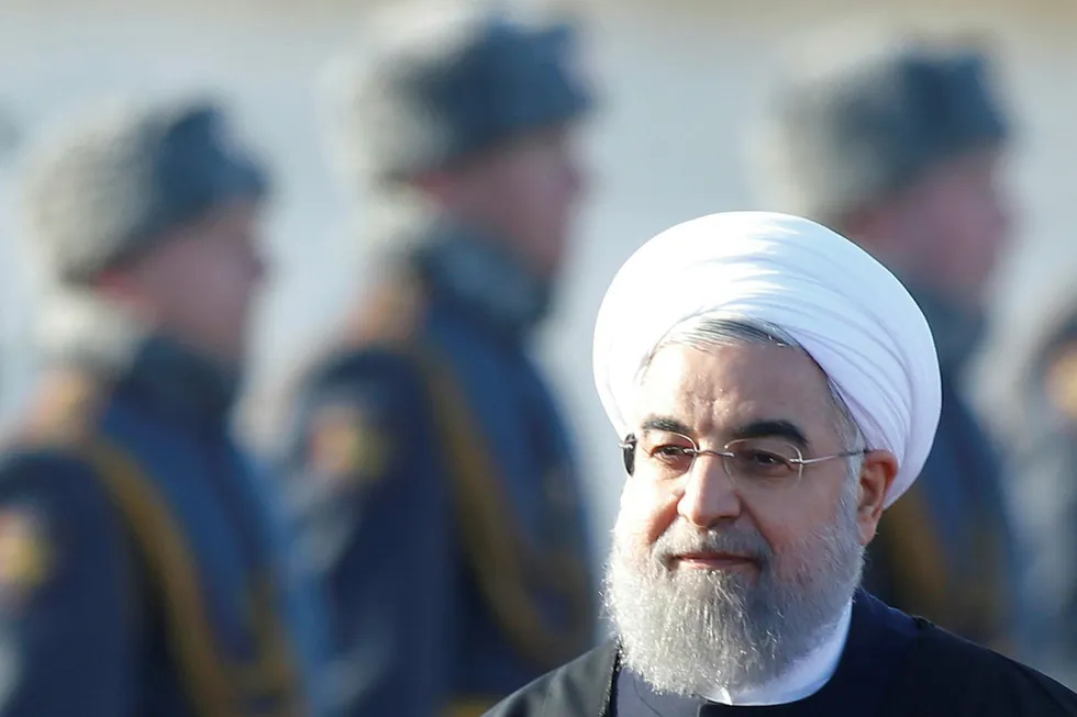 Irans president Hassan Rouhani har fått fornyet tillit i valget i landet. ArkivbildeREUTERS/Maxim Shemetov/File Photo --- Foto: Maxim Shemetov/Reuters/NTB scanpix