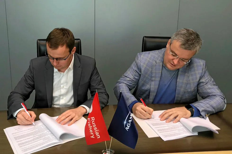 Russian Fishery, Agama execs sign new JV.