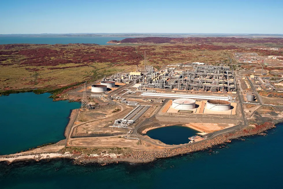 The North West Shelf LNG project in Western Australia.