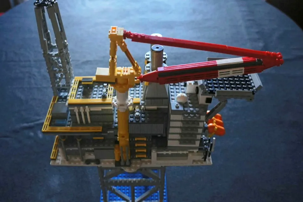 Start up: the finished Lego model of the Golden Eagle platform