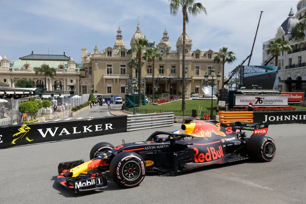 Race day: Red Bull driver Daniel Ricciardo steers his car past the casino during a practice session for the Monaco F1 Grand Prix in 2018, where the seeds were sown of HitecVision-backed Neo Energy's purchase of ExxonMobil's UK upstream assets