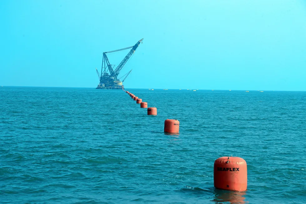 Delays: An ONGC deep-water development facility off India's east coast