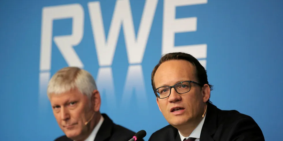 RWE CEO Rolf Martin Schmitz and CFO Markus Krebber