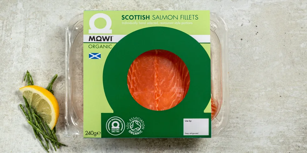There are 34 UK salmon farms on the Soil Association's website listed as having organic status, including several owned by Canadian seafood giant Cooke Aquaculture, as well as the world's biggest salmon farmer, Mowi, and Scotland-based Organic Sea Harvest. All of Mowi's Irish farms are certified organic.