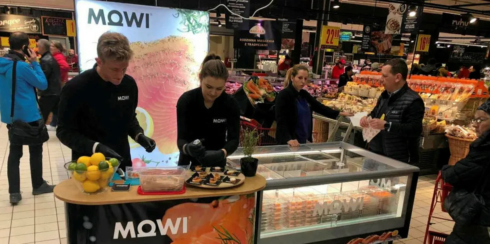 LANSERING: Mowi lanserte sine første nye produkter i polske butikker i slutten av mars.