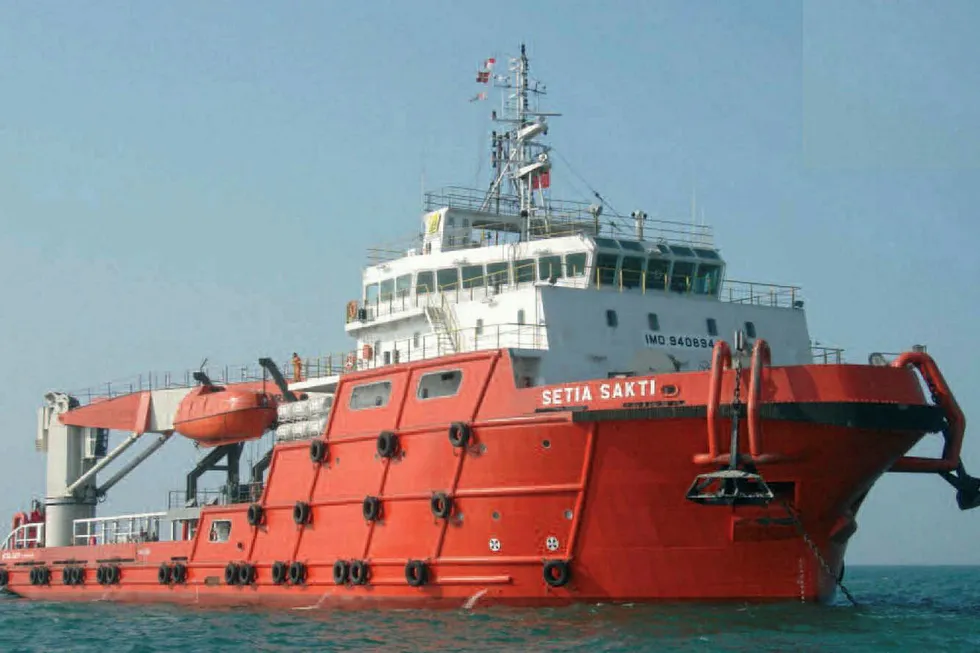 In demand: the survey vessel Setia Sakti