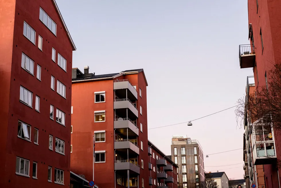 Her et tilfeldig valgt boligområde i Oslo, der boligprisene steg nær 16 prosent i 2016. Foto: Skjalg Bøhmer Vold