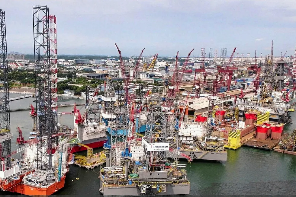 Delivery: the jack-up was built by Singapore's Keppel Offshore & Marine