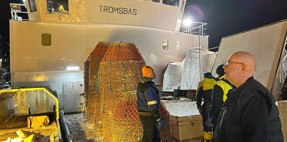 Karl Olav Pettersen, skipper på «Tromsbas» før avreise fra Tromsø for årets snøkrabbesesong.