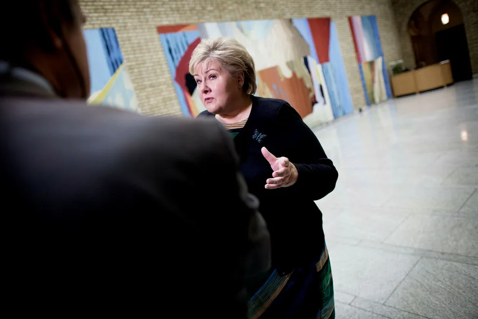 Erna Solberg skal fredag ha sagt nei til et forslag til et kompromiss om forsvarsstriden på Stortinget. Foto: Ida von Hanno Bast