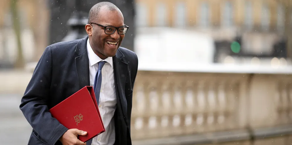 Energy Secretary Kwasi Kwarteng arriving for a meeting in Downing Street.