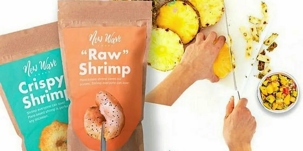 New Wave plant-based shrimp is not shrimp at all.