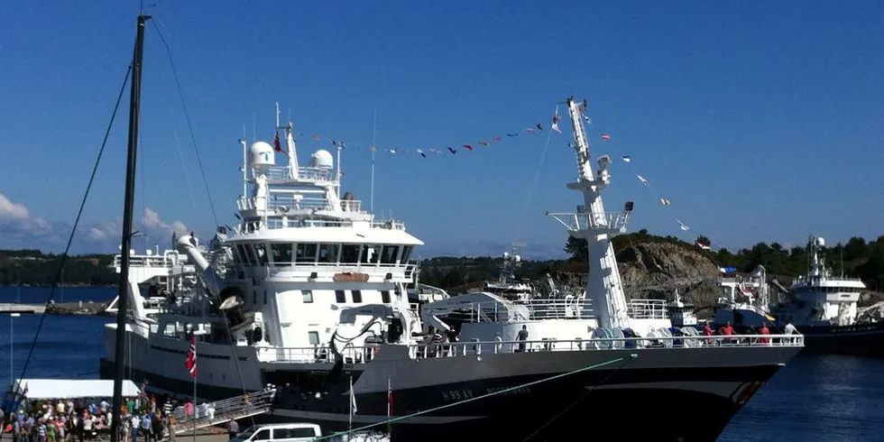 74 meter Lange "Østerbris" ble døpt den 18. juni 2014. Foto. Nils Torsvik.