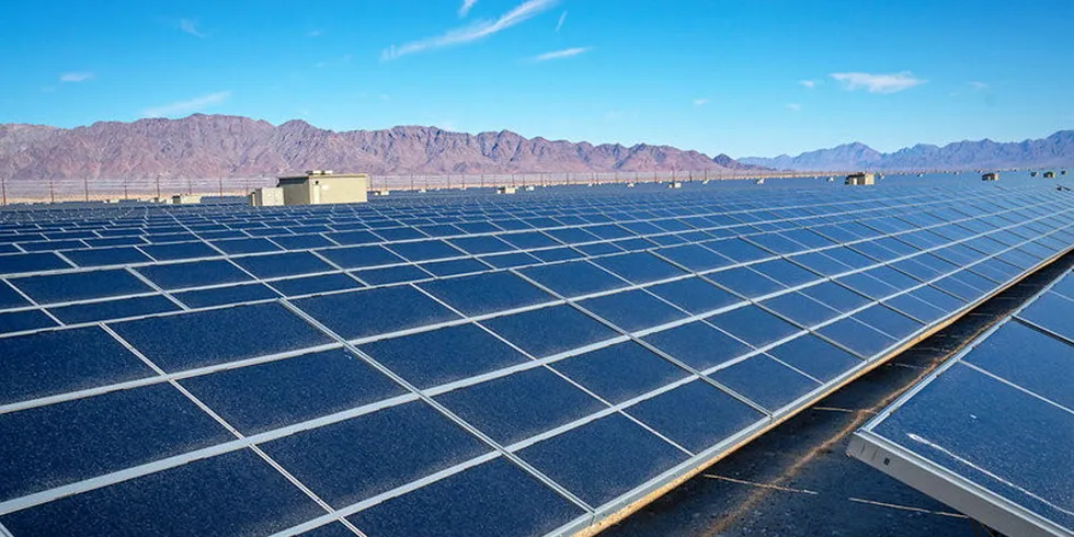 Solar in the California desert.