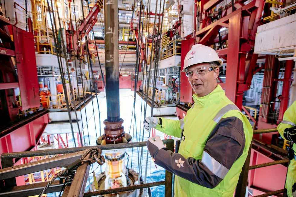 Value creation: Norway's Petroleum & Energy Minister Terje Soviknes aboard the Songa Enabler rig in the Barents Sea