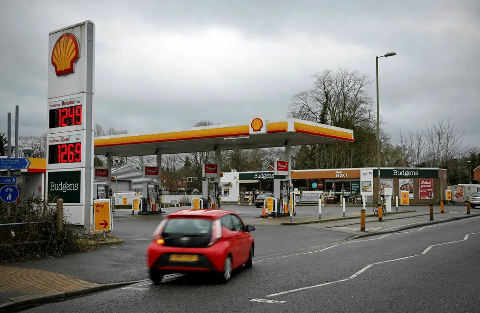 Scope 3: a Shell station in Farnborough, England. Shell chief executive Ben van Beurden last month said the company would become carbon neutral by 2050.