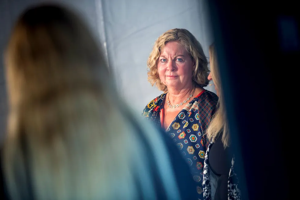 Sjefen for Telenor Skandinavia, Berit Svendsen, er nærmest blitt en symbolfigur for alle kvinner i norsk toppledelse. Her fotografert i en paneldebatt under Arendalsuka.