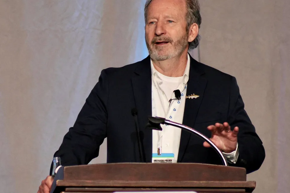 Ron Rogness speaking at GAPP's 2023 annual conference in Seattle, Washington.