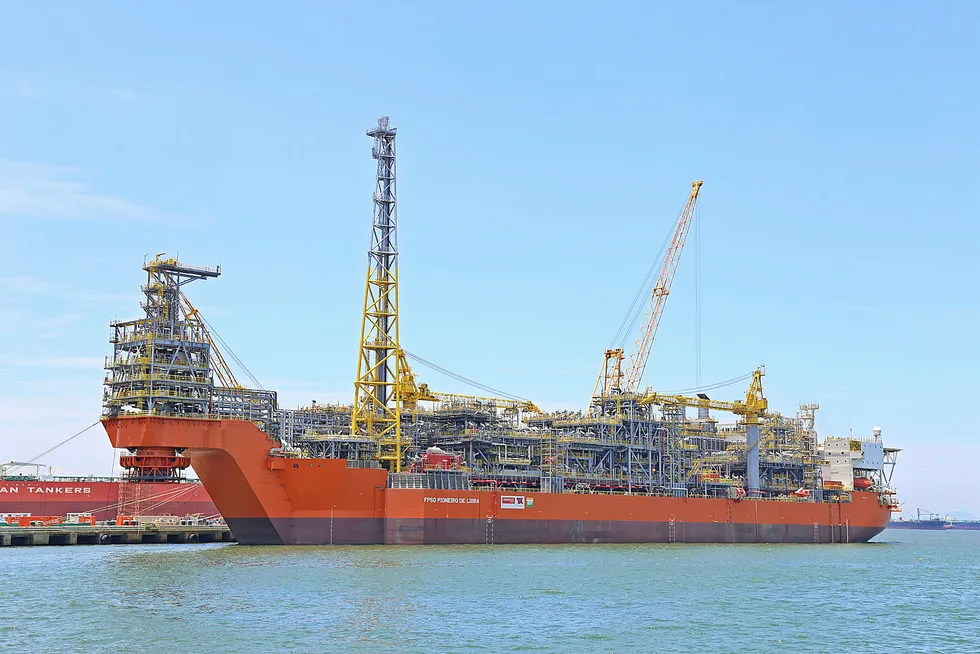 Sailaway imminent: Pioneiro de Libra FPSO at Jurong Shipyard in Singapore Photo: OOGTK