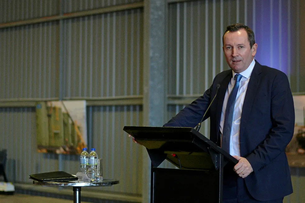 Securing supply: West Australian Premier Mark McGowan