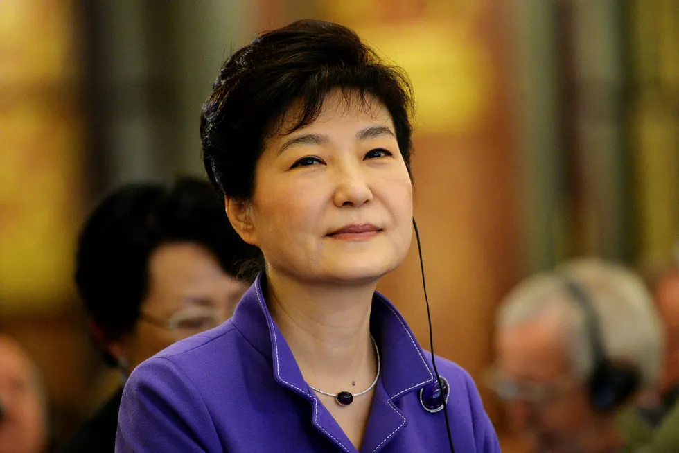 Sør-Koreas president Park Geun-hye er i hardt vær og risikerer riksrett. Foto: Eric Piermont/AFP/NTB scanpix