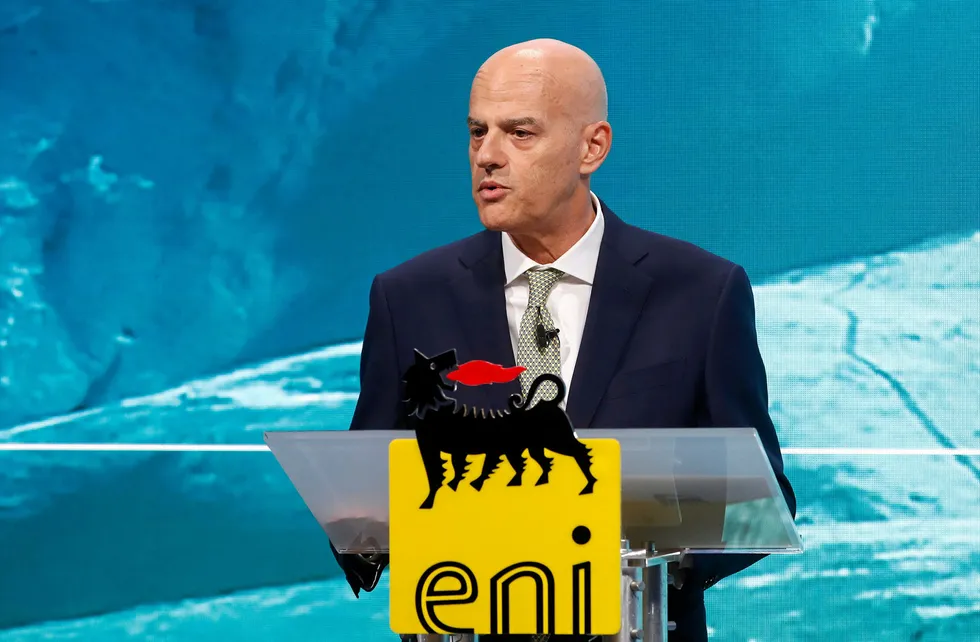 Claudio Descalzi, chief executive of Italy's oil and gas group Eni