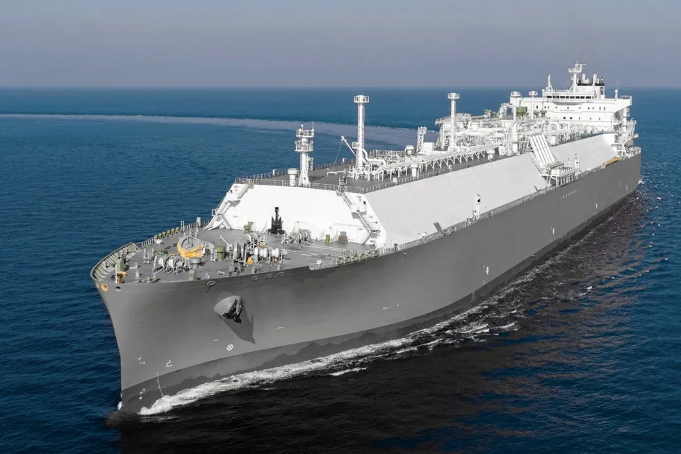 A rendering of a medium-sized ammonia carrier ordered by Purus Marine from Korean shipbuilder Hyundai Mipo Dockyard.