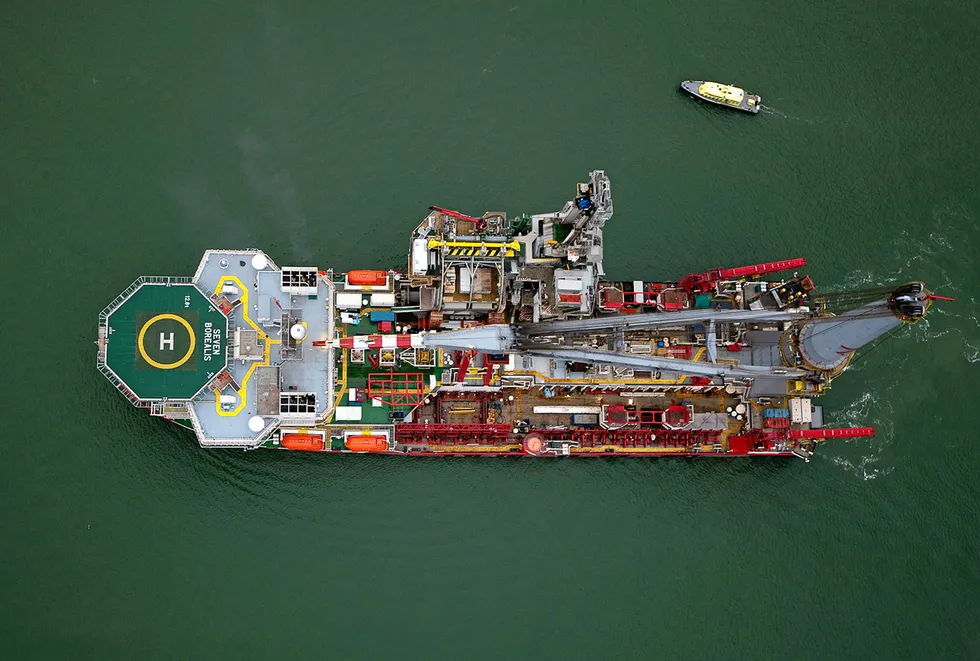 Mobilising: Subsea 7's flagship pipelay and heavy-lift construction vessel Seven Borealis working off West Africa