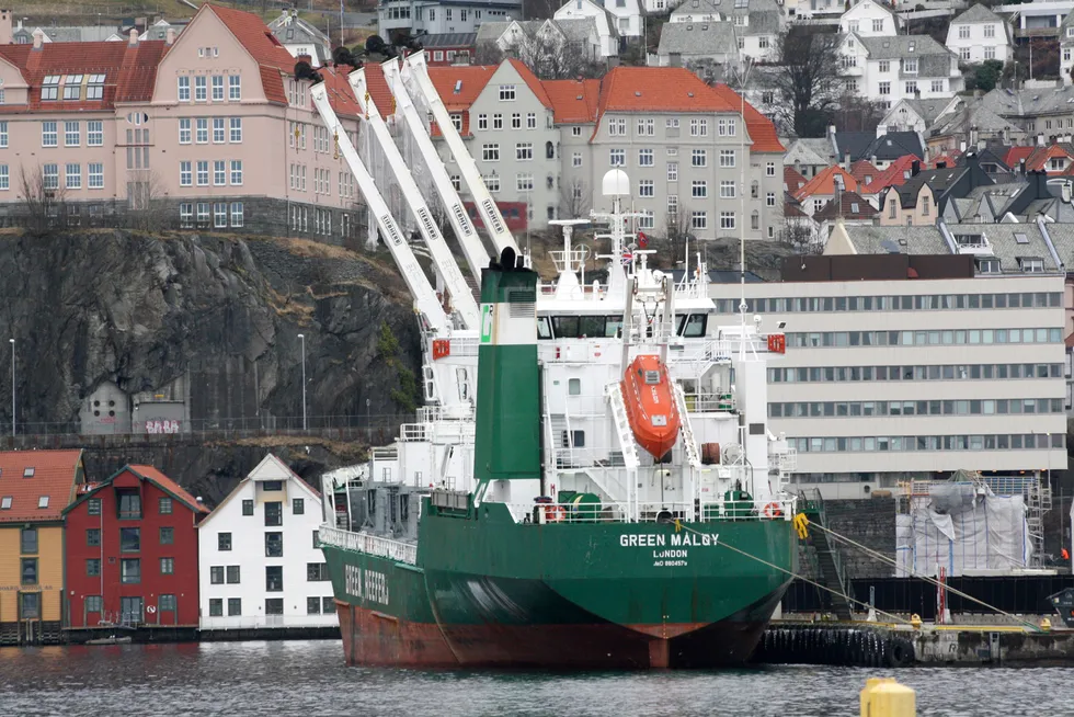 Skipet «Green Måløy» er eid av det norske rederiet Green Shipping.