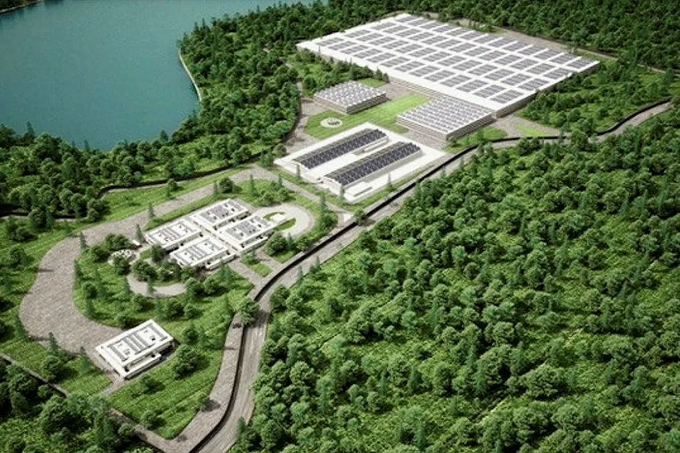 Artist's rendering of a Pure Salmon facility.