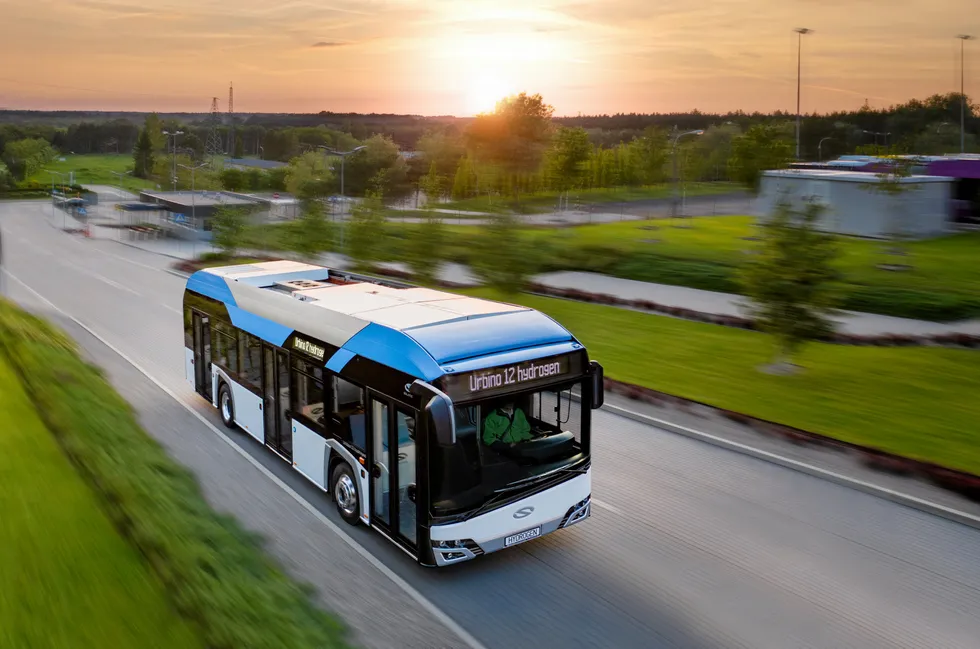 Solaris' Urbino 12 fuel-cell bus.