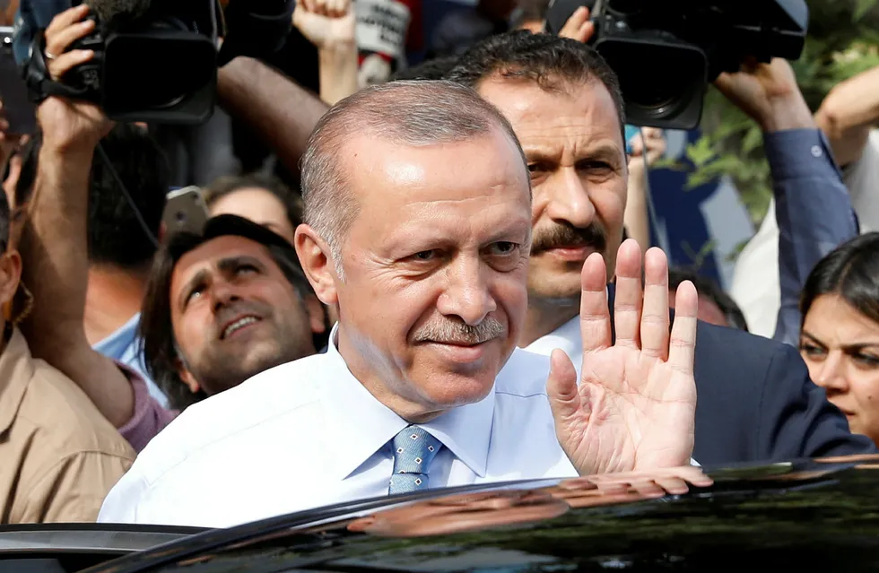 Tyrkias president Recep Tayyip Erdogan. Foto: Alkis Konstantinidis, Reuters/NTB Scanpix