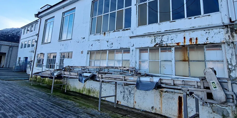 I disse lokalene på Moltustranda på Sunnmøre drev Atlantic Seafood sin virksomhet. Det er samme anlegg som Sunsea i sin tid drev i. Bildene er tatt i januar 2023, noen måneder etter det sist ble produsert laks i deler av lokalene.