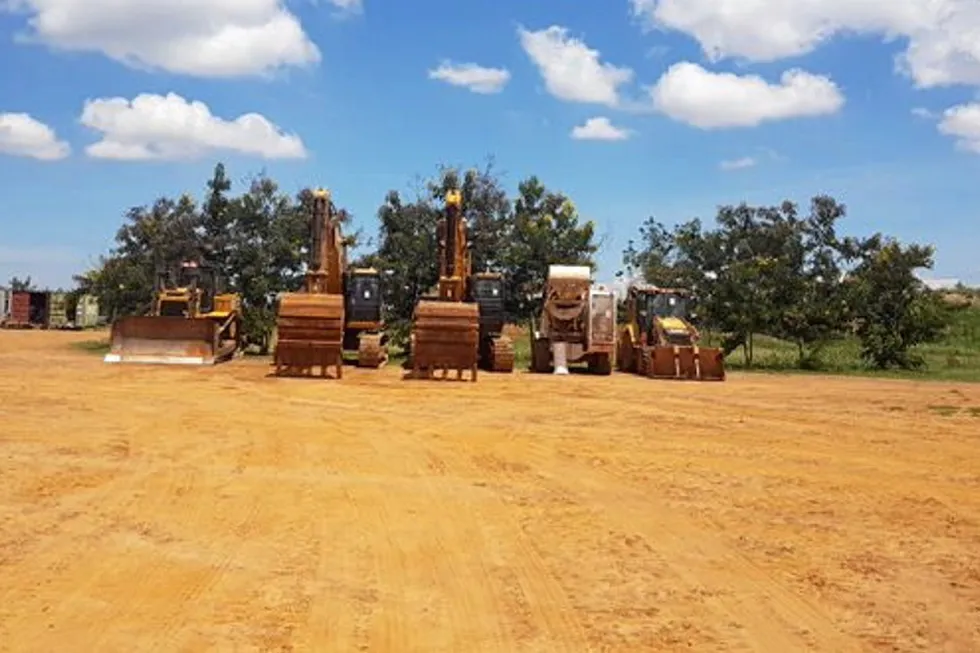 Getting ready: Site preparation work at the Tilenga construction site in Uganda.