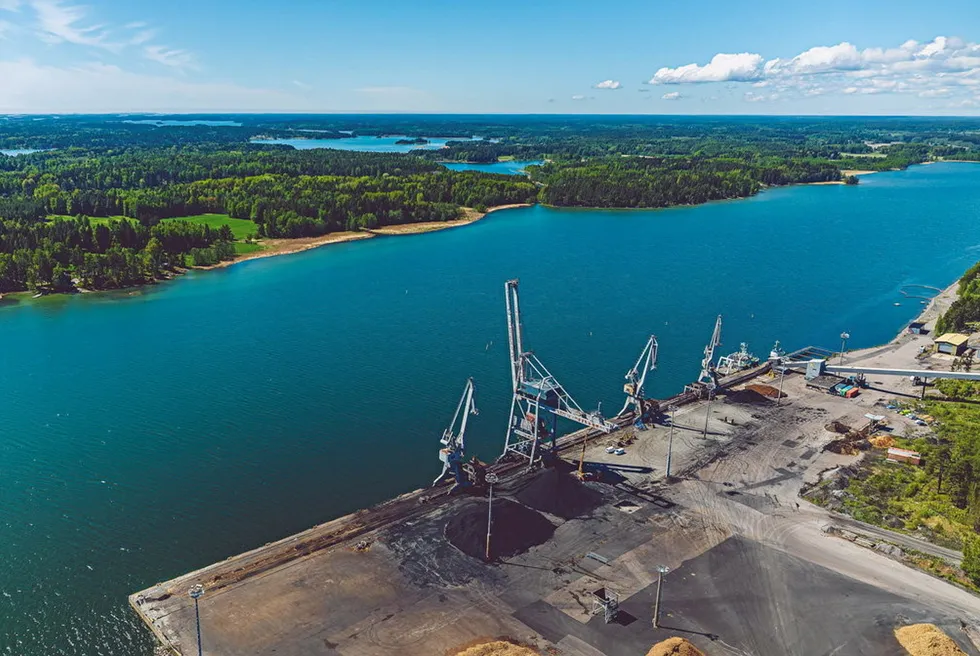 The Fortum-owned Port of Inkoo, southern Finland.