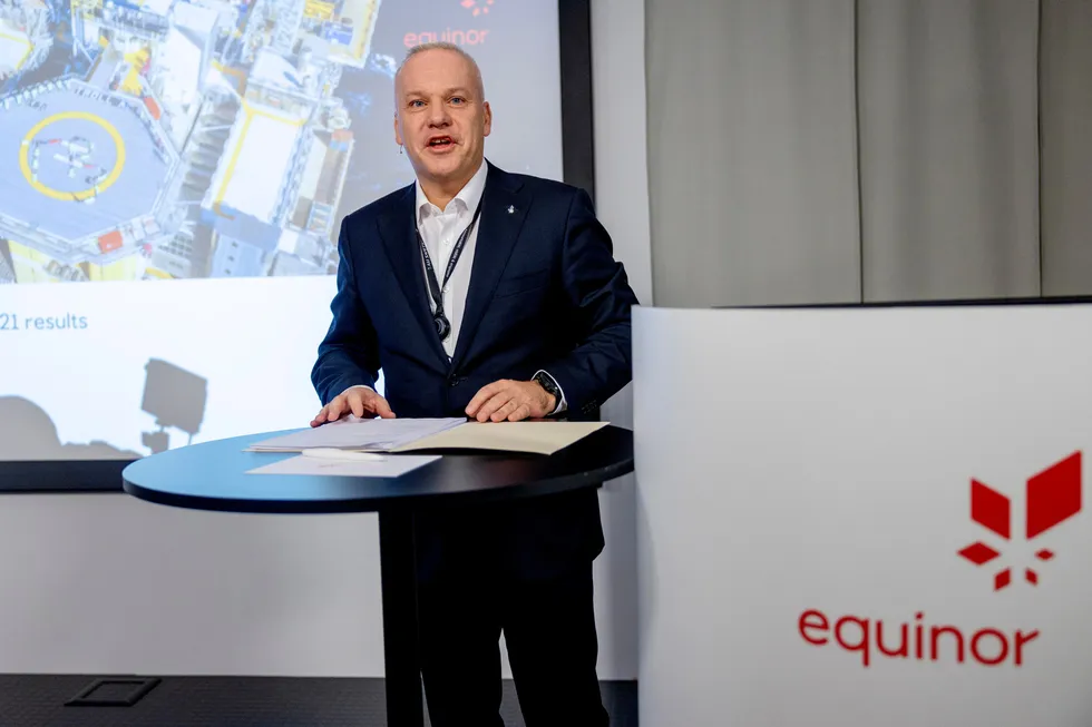 Equinor og konsernsjef Anders Opedal nøt godt av elleville gasspriser i tredje kvartal.